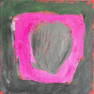 Body Continent IV – Grau und Fuchsia – Abstrakte Acrylmalerei von Maria Rapela.