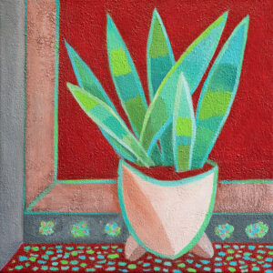 Sansevieria mit rotem Himmel / Sansevieria with red sky